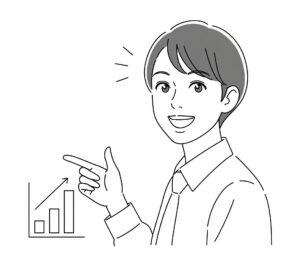 部下が、上司の関わりで業績を出して笑顔の様子